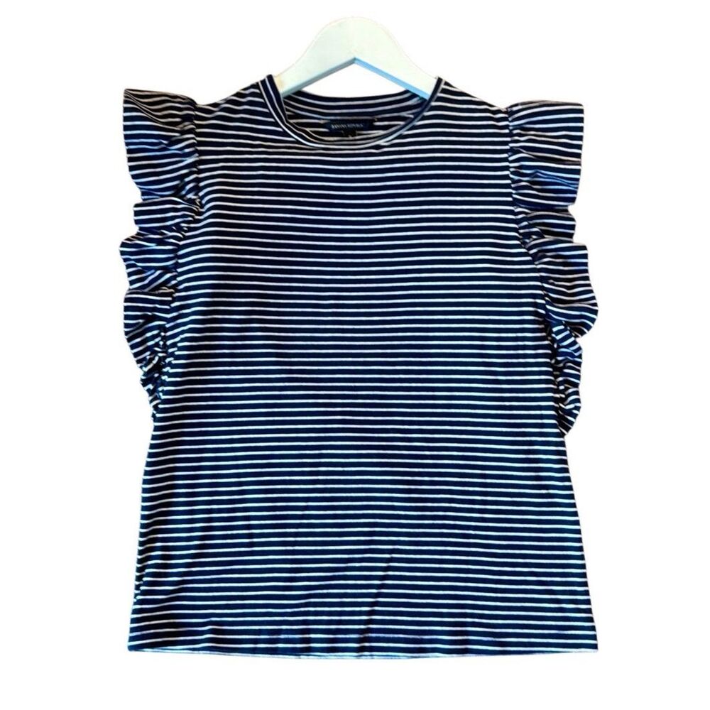 Banana Republic Black and White Striped Blouse